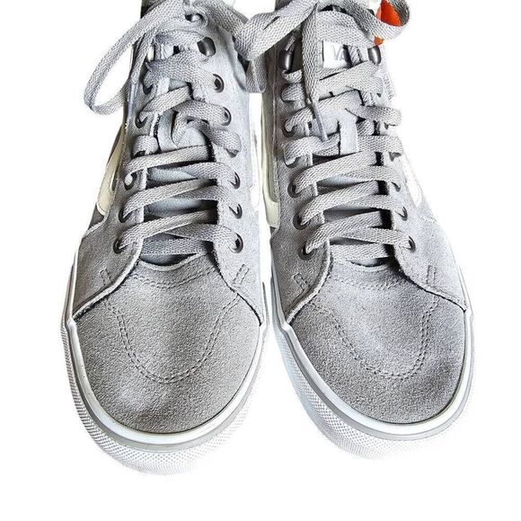 Vans Size Womens 9.5 Shoes High Top Skate Sneakers Gray suede fur rim - Picture 3 of 6